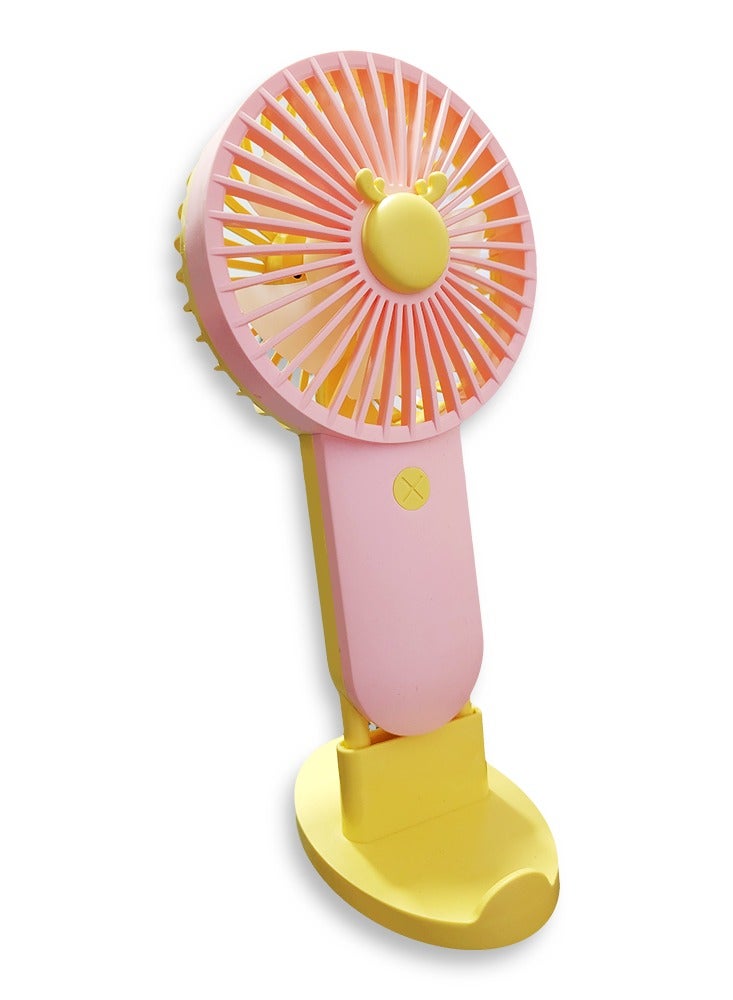 Portable Mini Fan USB Rechargeable Cute 5000MAH Small Electric Fan For School With Phone Holder  - Image 3