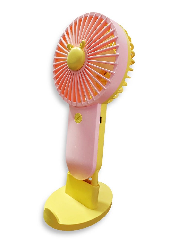Portable Mini Fan USB Rechargeable Cute 5000MAH Small Electric Fan For School With Phone Holder  - Image 2