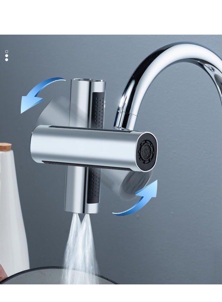 Plan A Bathroom Faucet Attachment, Swivel Aerator 4 in 1 Multifunctional Water Saving Faucet Aerator, Kitchen Faucet Swivel Saving Faucet - Image 2