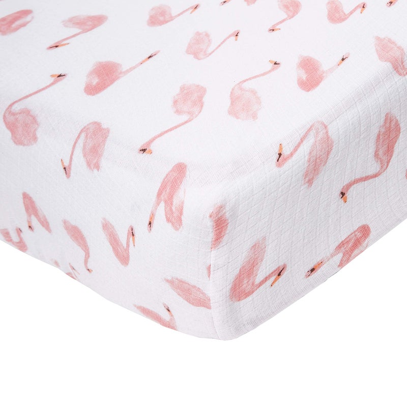 aden + anais aden anais Essentials Classic Crib Sheet 100 Cotton Muslin Super Soft Breathable Tailored Snug Fit Briar Rose Swans