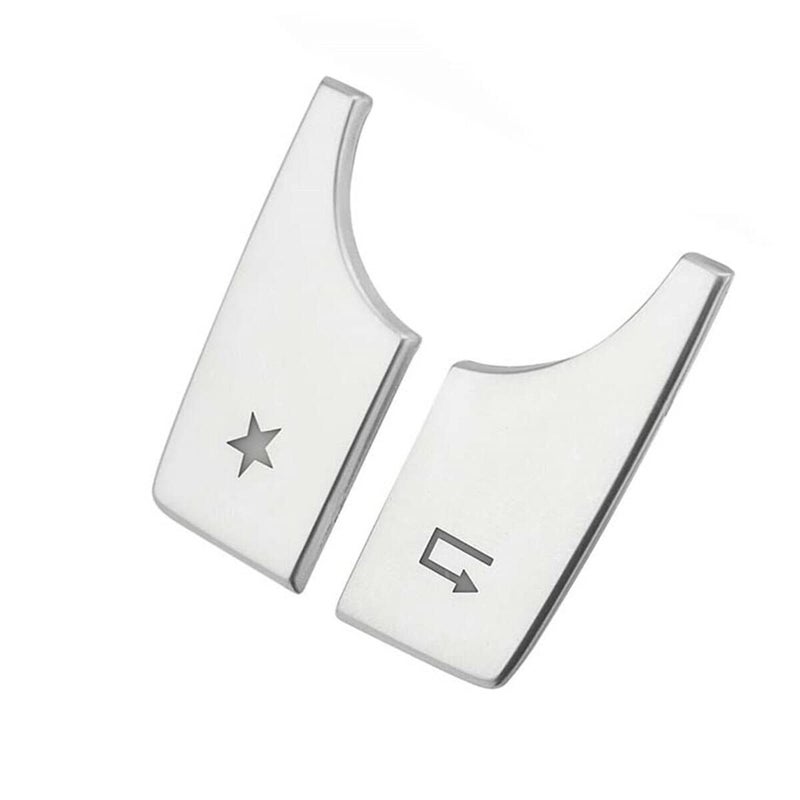 Silver Car Console Multimedia Switch Button Cover Trim Sticker Compatible with Mercedes Benz A B Class CLA GLA W176 W246 C117 W117 X156Model B
