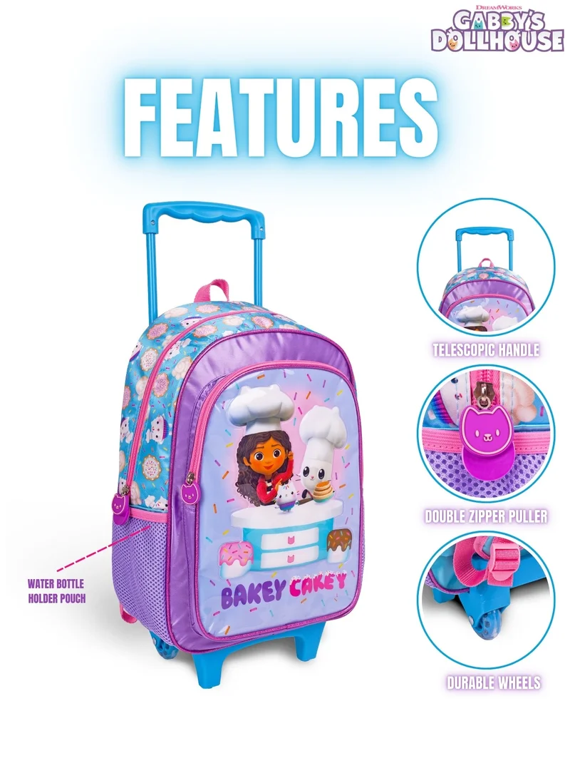 يونيفرسال 5-in-1 Trolley School Bag Set - Ergonomic Backpack, Water Bottle, Lunch Box, Insulated Bag &amp; Pencil Case, Lightweight &amp; Durable, for Girls 6+, Perfect for School &amp; Travel