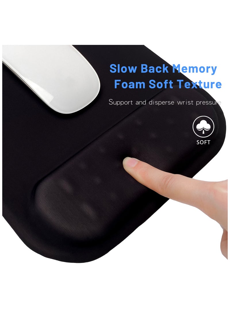 excovip - Gel Mouse Pad Wrist Rest Memory-Foam Ergonomic Mousepad,Soft And Comfortable Mouse Pads For Gaming, Computer, Laptop, MacBook, Home & Office,Black 9391 - Image 1