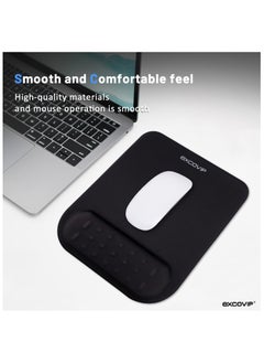 excovip Gel Mouse Pad Wrist Rest Memory-Foam Ergonomic Mousepad,Soft And Comfortable Mouse Pads For Gaming, Computer, Laptop, MacBook, Home & Office,Black 9391  - Image 2