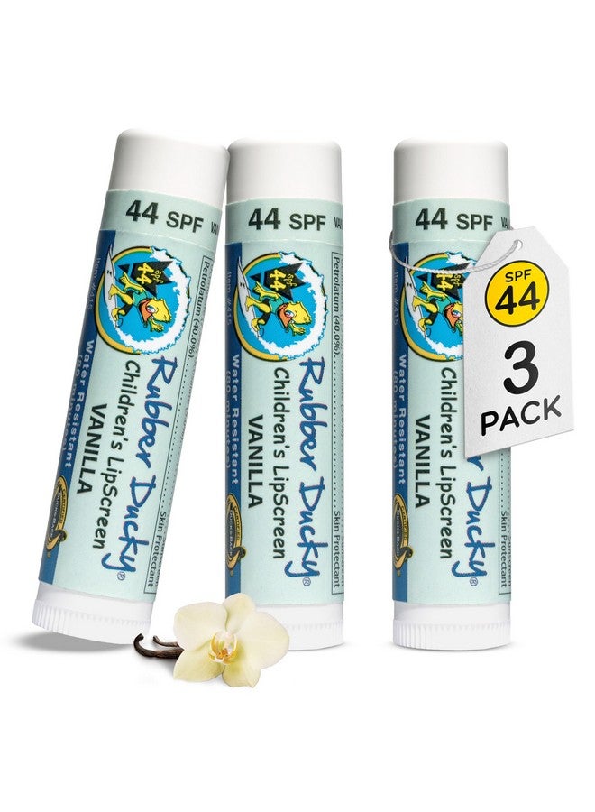Rubber Ducky Lip Sunscreen SPF 44, Kids Vegan Lip Balm with Vitamin E, UV Protection, Water Resistant, Untinted, Vanilla Flavor, Broad Spectrum - Image 1