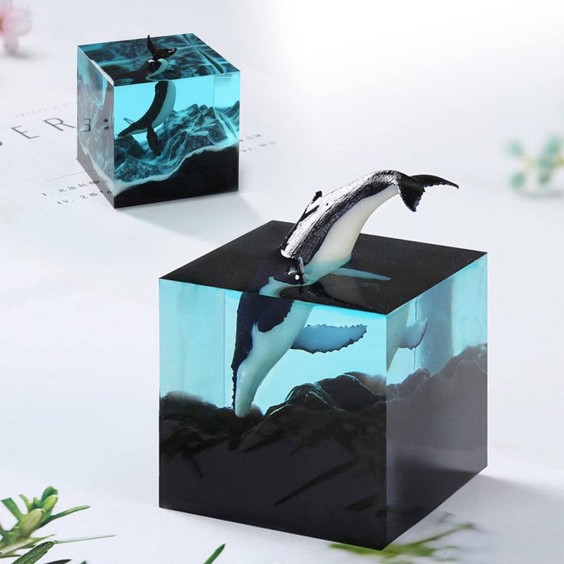 Sakolla Large Square Resin Molds-Large Cube Silicone Casting Molds for DIY Art Epoxy Resin,Transparent Deep Square Silicone Molds for Resin Casting,4 Inch and 3Inch,2 Pack - Image 5