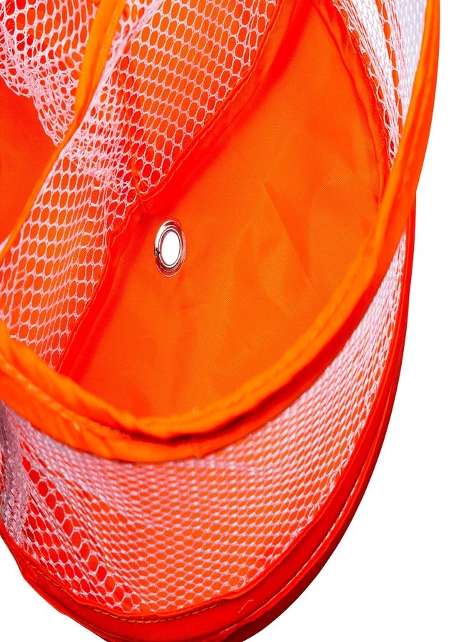 Handy Laundry Foldable Shower Caddy - Collapsible, Portable, Drainage Hole, Carry Handle, Large Compartments, Great Organizer for Camp, Travel, Gym, and Dorm (Orange) - Image 4