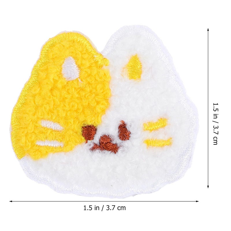 2pcs Adhesive Felt Stickers Cartoon Cat Patches for Bag Clothing Decoration - Image 3