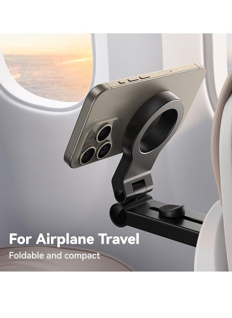 JAJEEK Magnetic Airplane Phone Holder – Travel Essentials, 360° Rotatable, Hands-Free Desk & Car Mount for iPhone 16 Pro Max, Universal Smartphone Holder, Secure and Convenient Mount for Airplane Seat, Car, Office Desk, and Home Use - Image 1