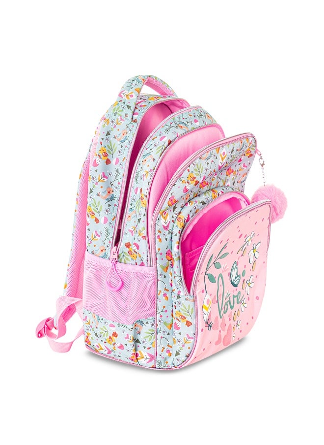 Eazy Kids Eazy Kids 17" School Bag Set of 2 w/ Pencil Pouch - Love Pink  - Image 4