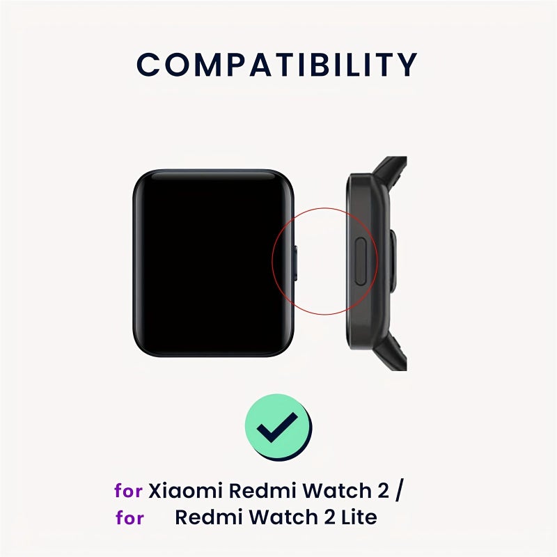 حزام رياضي بلون أزرق داكن 2 في 1 وعلبة ساعة بديلة ناعمة ومريحة لساعة Redmi Watch 2 Lite - Image 3