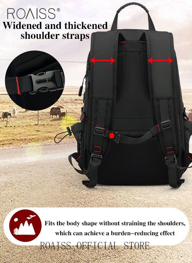roaiss Men Outdoor Sports Mountaineering Bag External Charging Port Independent Shoe Compartment Large Capacity Scientific Compartmentalized Backpack Short Distance Luggage Bag  - Image 3