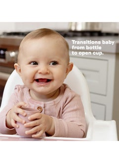 ezpz ezpz Tiny Cup (Coral) - 100% Silicone Training Cup for Infants - Designed by a Pediatric Feeding Specialist - 4 months+  - Image 5