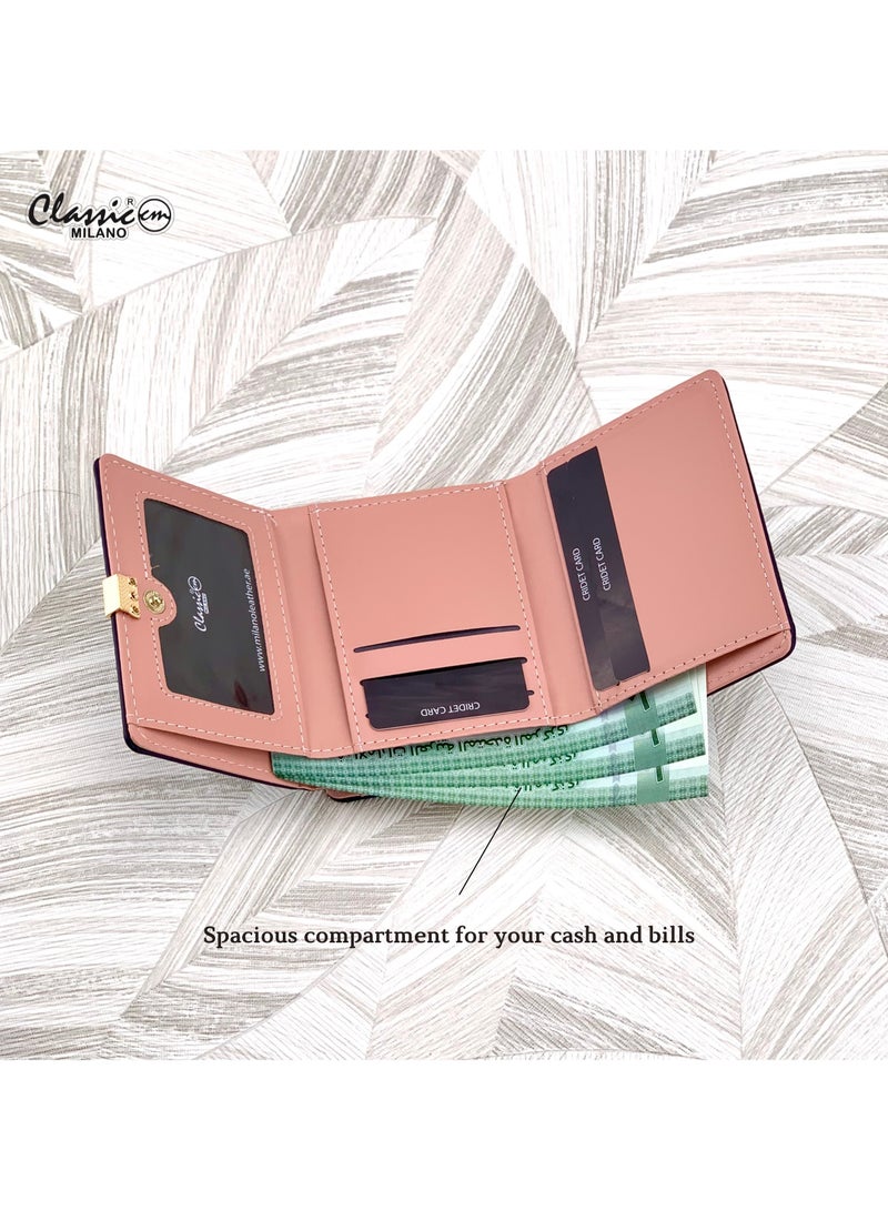 Classic Milano Classic Milano Wallet for Women – Stylish Faux Leather Ladies Wallet with Card Holder | Coins Clipped Purse for Women | Slim Women’s Wallet for Daily Use, Travel & Gifting  - Image 2