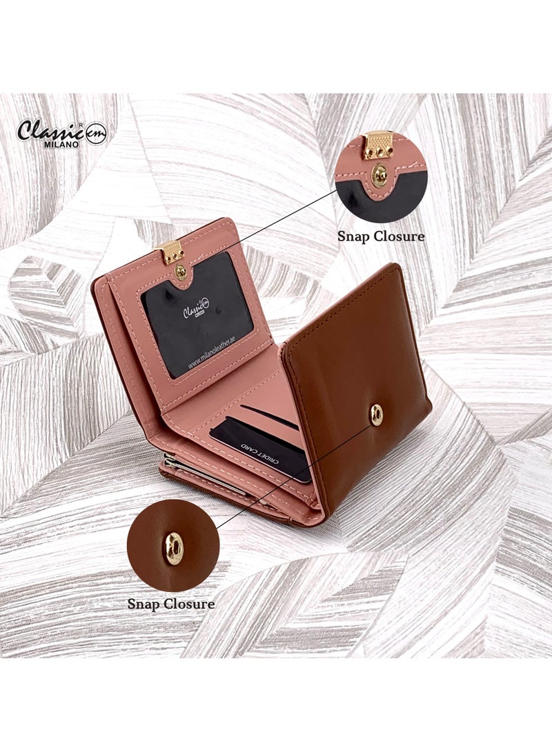 Classic Milano Classic Milano Wallet for Women – Stylish Faux Leather Ladies Wallet with Card Holder | Coins Clipped Purse for Women | Slim Women’s Wallet for Daily Use, Travel & Gifting  - Image 3