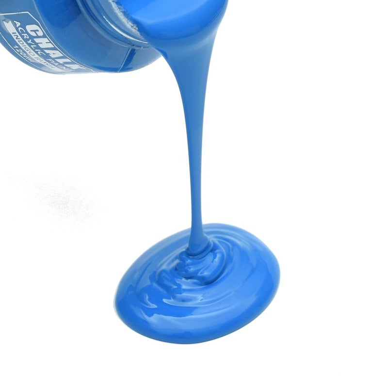 itsy-bitsy دهان الطباشير من ليتل بيردي لديكور المنزل - إنديجو راش - 120 مل | دهان الطباشير للأثاث الخشبي، الجدران، ديكور المنزل، الزجاج، أواني التيراكوتا ودهان الطباشير الأكريليكي غير اللامع | دهان متعدد الأسطح - Image 2