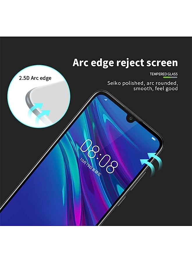 MOFI Tempered Glass Screen Protector Compatible MOFI 9H 2.5D Full Screen Tempered Glass Film for Huawei Enjoy 9s Black - Image 2
