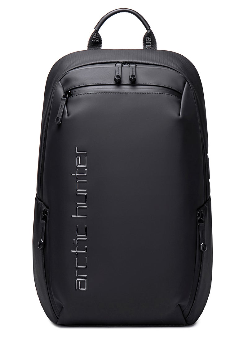 حقيبة ظهر للابتوب للسفر المقاومة للماء للرجال والنساء - أسود