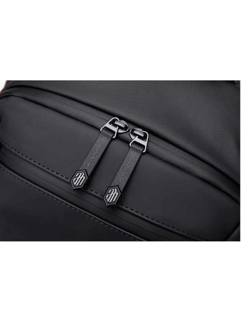 حقيبة ظهر للابتوب للسفر المقاومة للماء للرجال والنساء - أسود