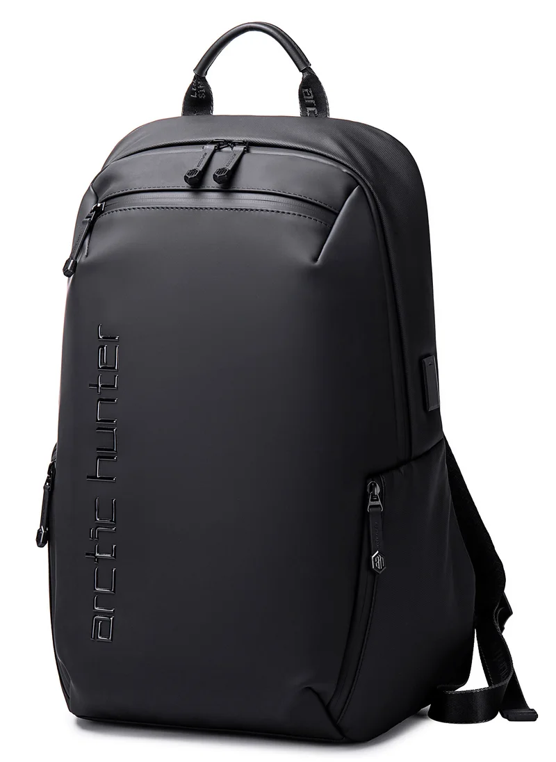 أركتيك هانتر Laptop Backpack Casual Waterproof Travel Bag with Luggage Strap for Men and Women B00423 Black