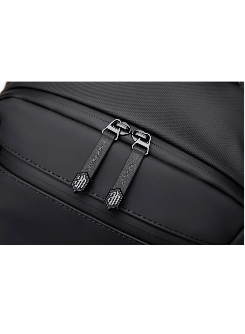 Arctic Hunter  Anti-Theft 15.6 Inch Water Resistant Shoulder Bag with Multi-Pockets with Built in USB Port for Men Women, B00423, Black  | Best Price UAE