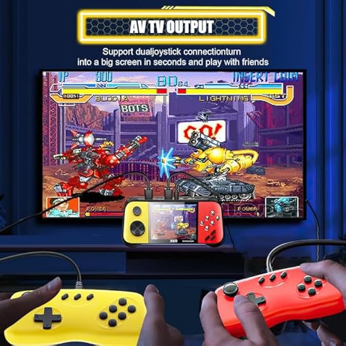 HANDHELD GAME CONSOLE, RETRO GAME CONSOLE BUILT-IN 4849 CLASSIC GAMES, 3.5-INCH TFT LCD SCREEN, 10 EMULATORS, MP3/MP4/EBOOK - TV OUT - PORTABLE GAME PLAYER WITH 2 GAMEPADS - Image 5