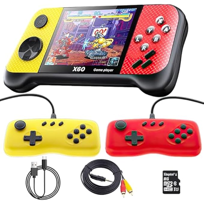 HANDHELD GAME CONSOLE, RETRO GAME CONSOLE BUILT-IN 4849 CLASSIC GAMES, 3.5-INCH TFT LCD SCREEN, 10 EMULATORS, MP3/MP4/EBOOK - TV OUT - PORTABLE GAME PLAYER WITH 2 GAMEPADS - Image 2