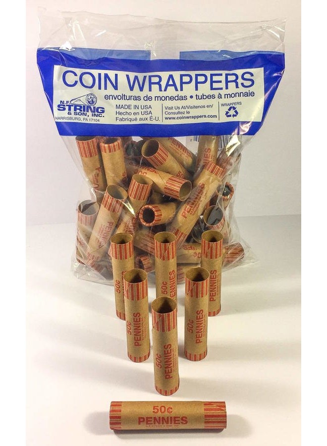 N. F. String & Son, Inc. Crimped Penny Coin Wrappers - 36 Count - Image 1
