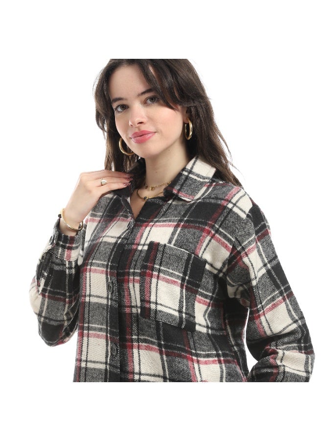 Master Jeans Women's Plaid Button-Down Shirt, Oversized Fit - Image 4