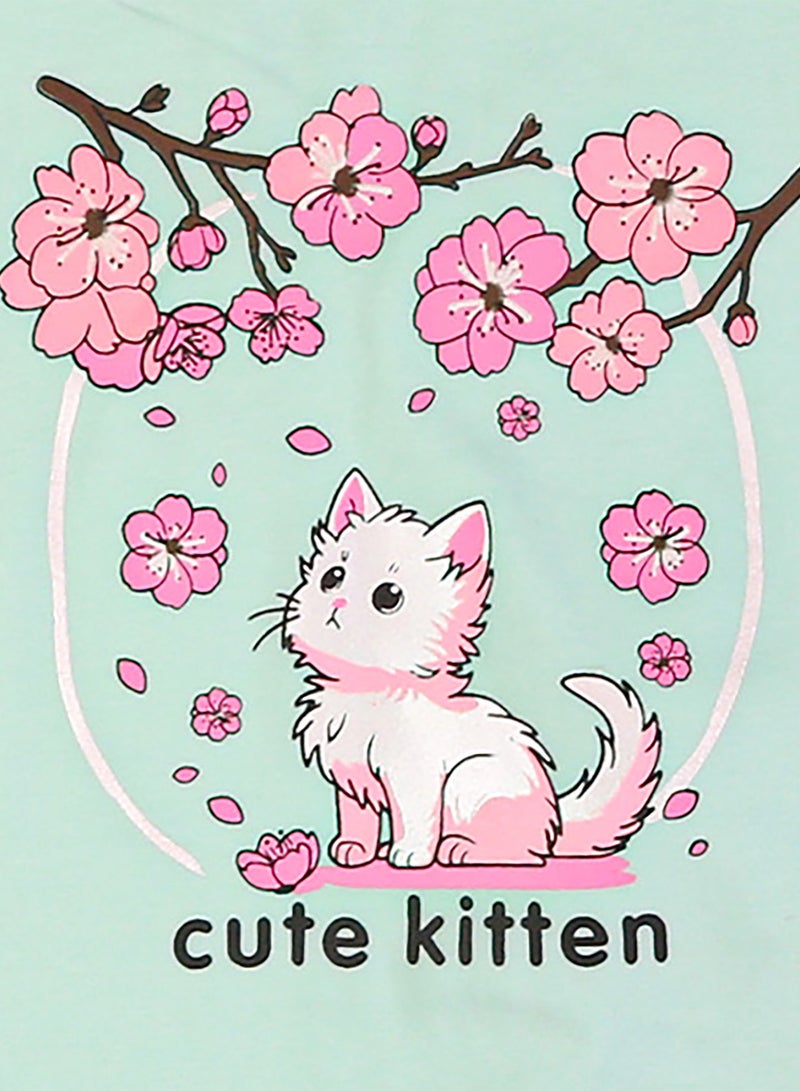 Zercon Summer Pajama Set for Girls - Summer Set for Girls - Image 2