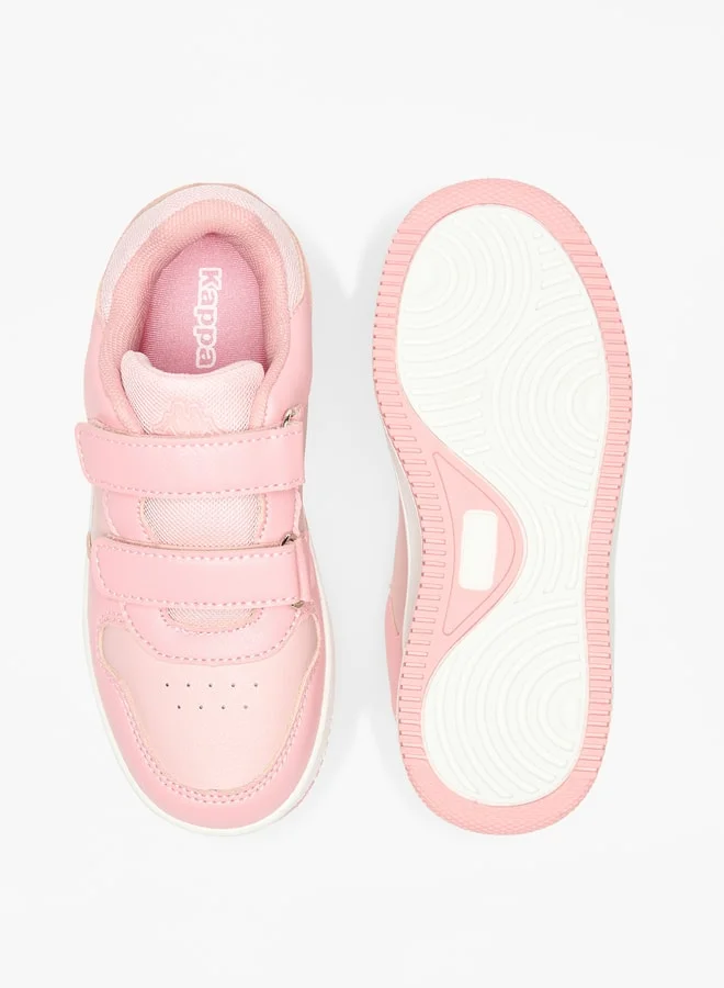 Kappa Girl's Panelled Sports Shoes with Hook and Loop Closure