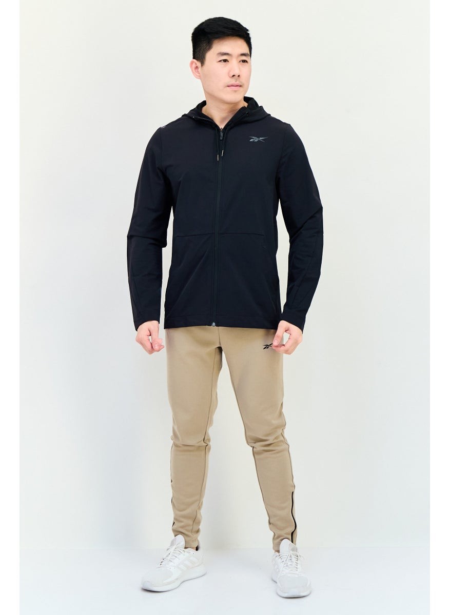 Reebok Men Sportswear Fit Long Sleeves Training Track Jacket, Black  - Image 2