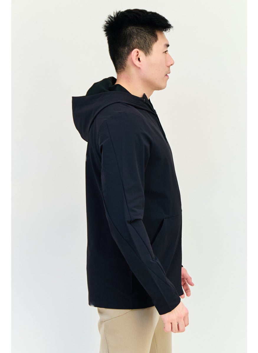 Reebok Men Sportswear Fit Long Sleeves Training Track Jacket, Black  - Image 3