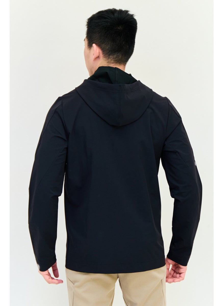 Reebok Men Sportswear Fit Long Sleeves Training Track Jacket, Black  - Image 4