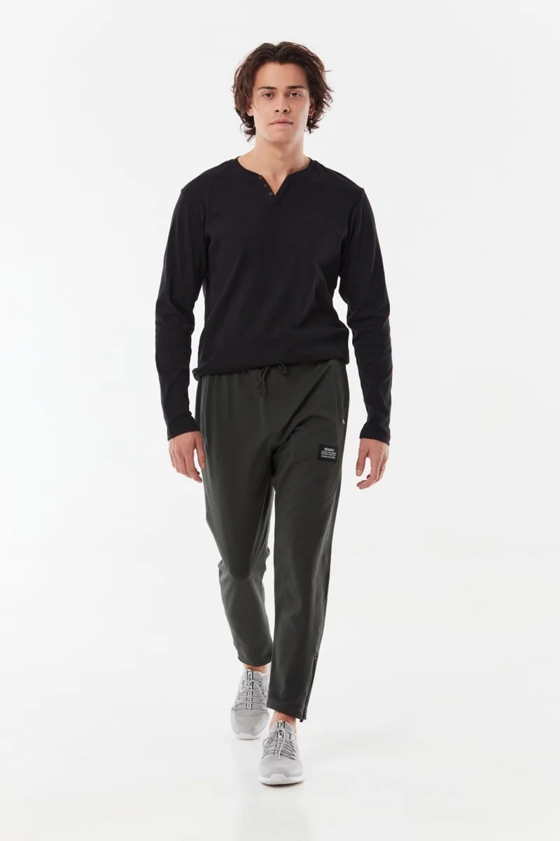 فولامودا Sweatpants with Zippered Legs and Elastic Waistband