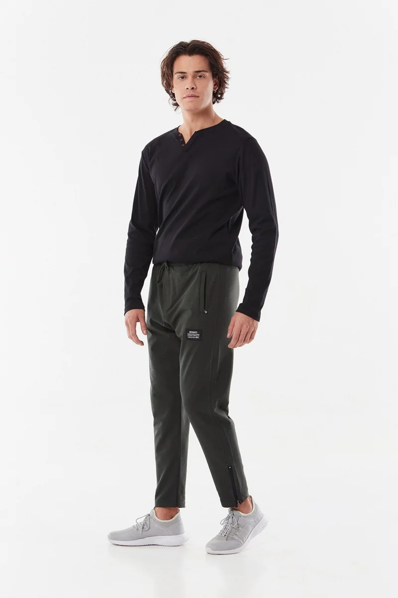 فولامودا Sweatpants with Zippered Legs and Elastic Waistband