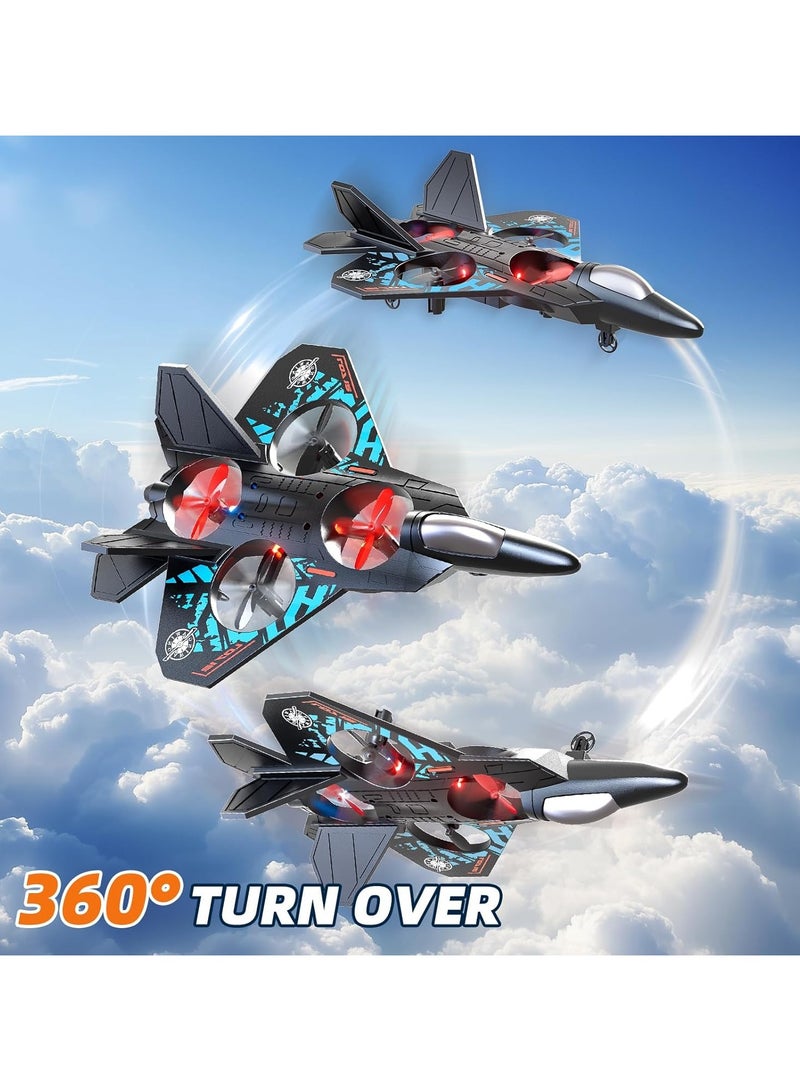 LEDIN Foam Remote Control Airplane for Kids 8-12, 2.4 GHz RC Plane with Colorful Lights, 360° Flips & Stunt Roll, RC Airplane Toy for Boys and Girls Ages 8-16, Gift for Kids and Adults - Image 2