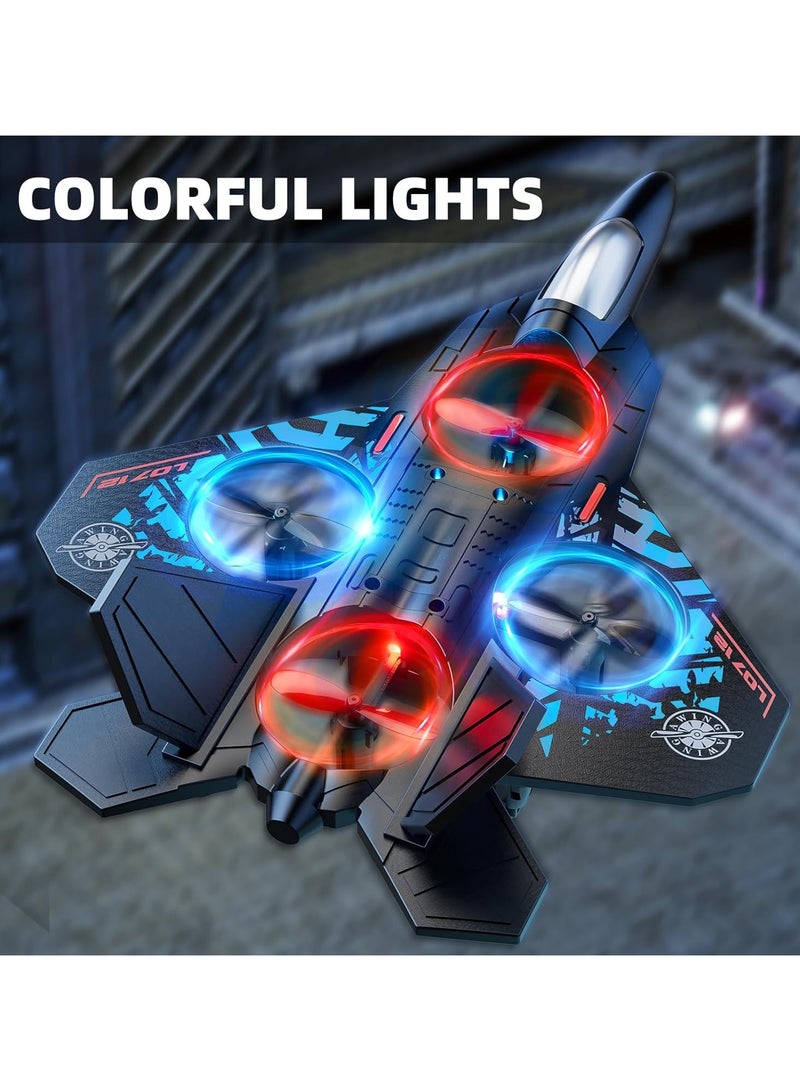 LEDIN Foam Remote Control Airplane for Kids 8-12, 2.4 GHz RC Plane with Colorful Lights, 360° Flips & Stunt Roll, RC Airplane Toy for Boys and Girls Ages 8-16, Gift for Kids and Adults - Image 4