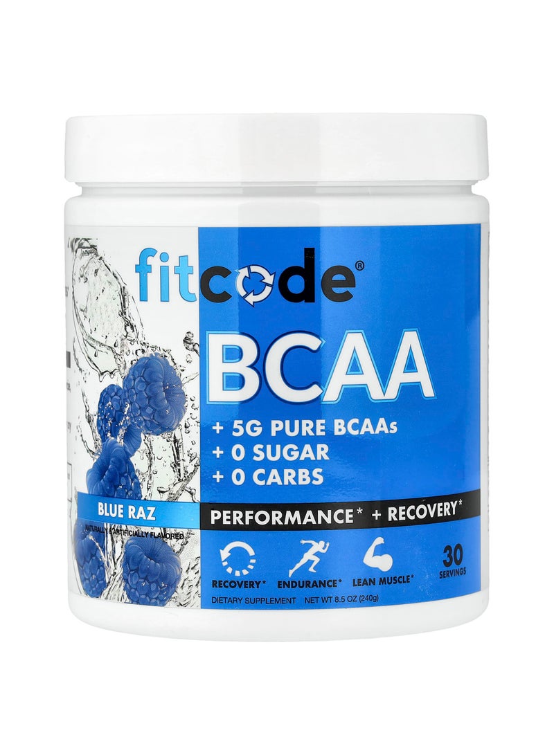 fitcode BCAA, Blue Raz, 8.5 oz (240 g)