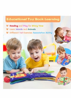 KASTWAVE Baby Soft Cloth Books, Touch and Feel Crinkle Book for Babies, Infants & Toddlers 0-12 Months, Early Education Sensory Book Toys Toddler boy Girl Unisex  - Image 5