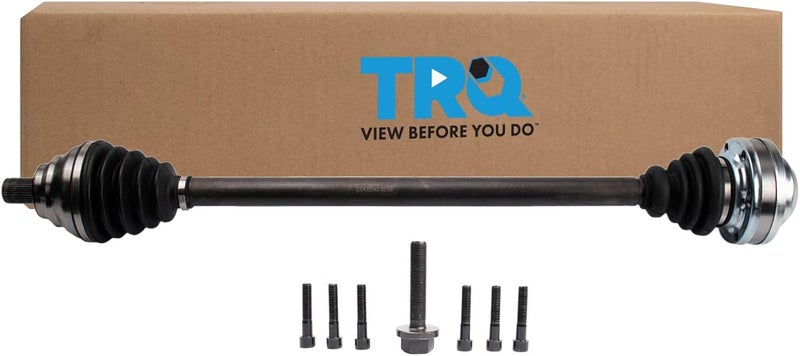 TRQ Front Right CV Axle Shaft Passenger Side Compatible with 2003-2014 Volkswagen Jetta GTI Passat Eos CC 2013 Golf 2006-2016 Audi A3 - Image 1