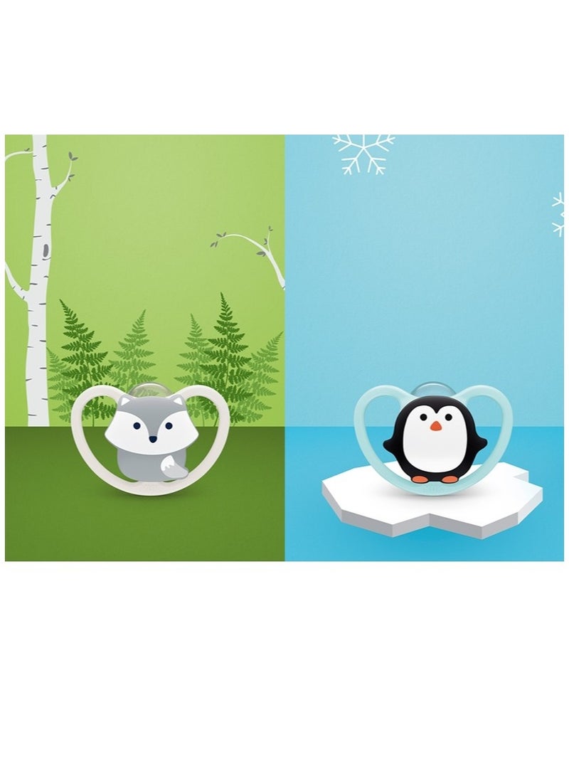 نوك لهاية تقويم الأسنان من نوك سبيس 0-6 أشهر، عبوة من قطعتين - Image 4