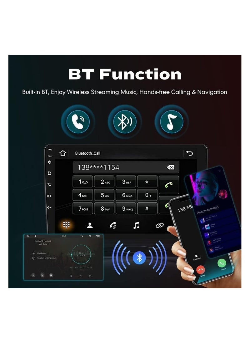 Android Car Stereo for Toyota Corolla Matrix E140 2003 2004 2005 2006 2007 2008 6GB RAM 128GB ROM 9 Inch Support SIM Card, Apple Carplay,MirrorLink WiFi BT, IPS Touch Screen with AHD Camera Included