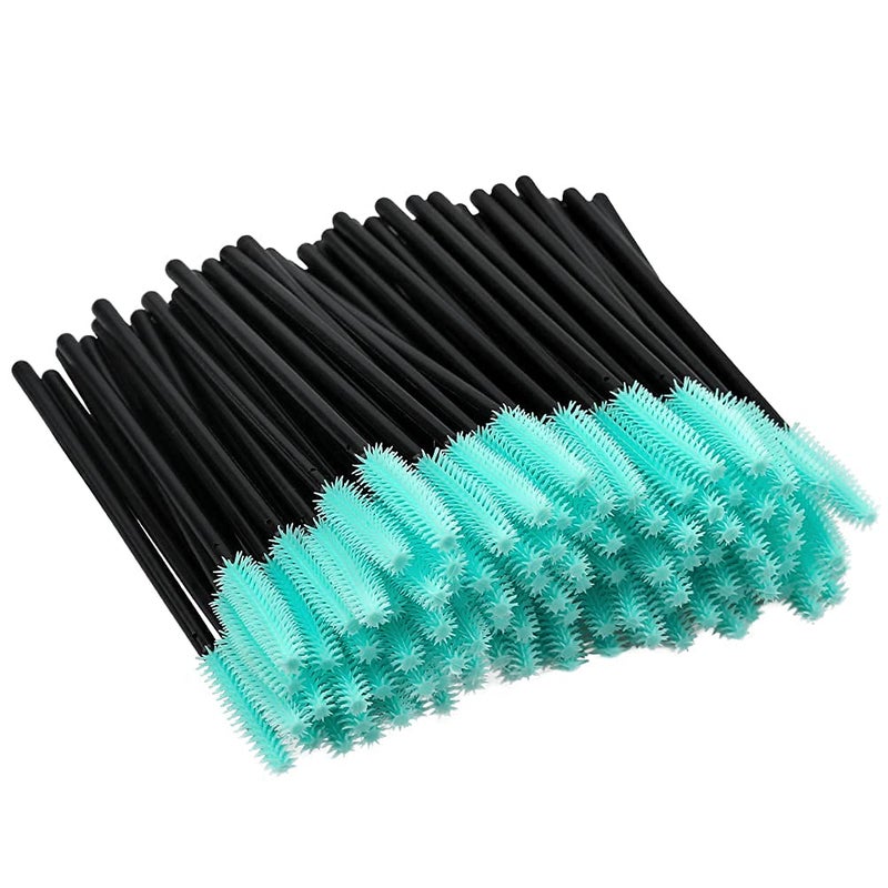 G2PLUS Silicone Eyelash Brushes, 100PCS Black and Green Mascara Brushes, Brow Applicator Wands for Makeup, Personal Care and Eyelash Extensions - Image 4
