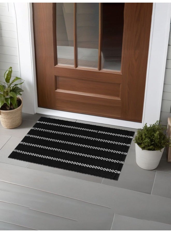 Kuber Industries Soft Door Mat - Black - Image 1