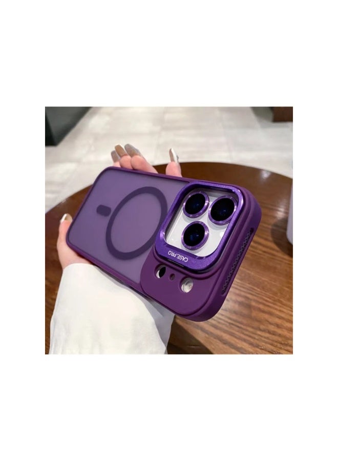 iPhone 17 Pro Max MagSafe Case with Strong Magnet, Kickstand & Camera Lens Protector | Matte Frosted Shockproof Cover | Black - Image 5