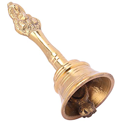 Thasaba 3.5" Hand Held Service Bell 1.5 Inch Diameter - Polished Brass - Image 1