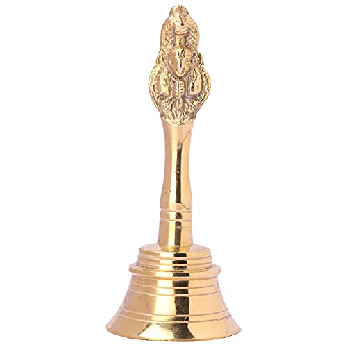 Thasaba 3.5" Hand Held Service Bell 1.5 Inch Diameter - Polished Brass - Image 3