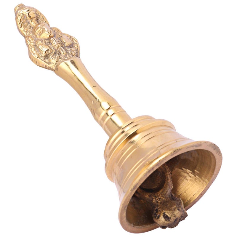 Thasaba 3.5" Hand Held Service Bell 1.5 Inch Diameter - Polished Brass - Image 5