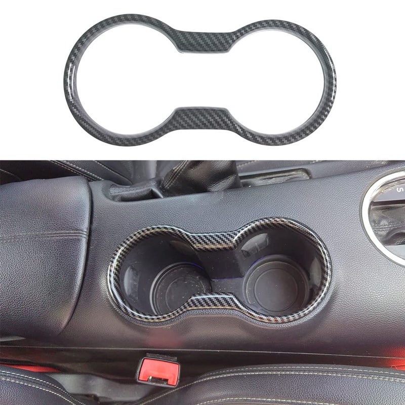 AOKIO Center Console Water Cup Holder Frame Cover Trim for 2015 2016 2017 2018 2019 2020 2021 2022 2023 Ford Mustang Accessories Not for 2024